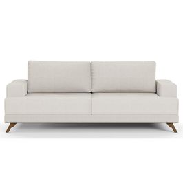 Sofá 200cm 3 Lugares Pés Curvos Santi Linho D05 Cru - Mpozenato