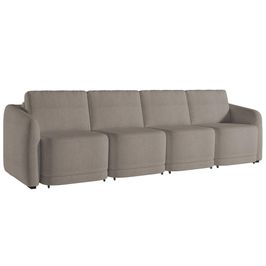 Sofá Cama Casal para Sala 356cm Polska K04 Bouclê Bege Escuro - Mpozenato