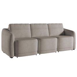 Sofá Cama Casal para Sala 306cm Polska K04 Bouclê Bege Escuro - Mpozenato