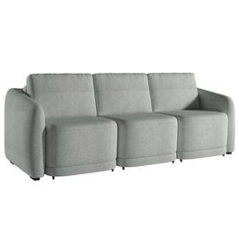Sofá Cama Casal para Sala 306cm Polska K04 Bouclê Cinza Claro - Mpozenato