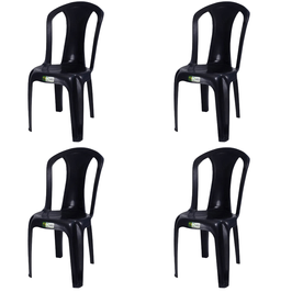 Kit 4 Cadeiras De Plástico Duo Giovana