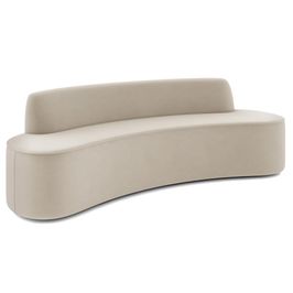 Sofá 5 Lugares para Sala de Estar Living 300cm Koane D06 Veludo Creme - Mpozenato
