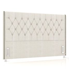 Cabeceira Cama Box Solteiro 90cm Florenza P02 Linho Creme - Mpozenato