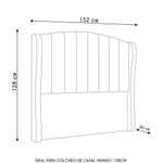Cabeceira Casal Cama Box 140cm Glenda I02 Veludo Cinza - Mpozenato