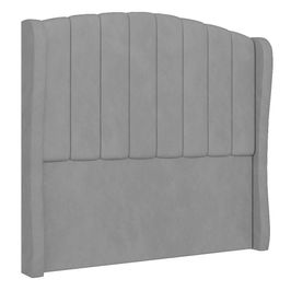 Cabeceira Casal Cama Box 140cm Glenda I02 Veludo Cinza - Mpozenato