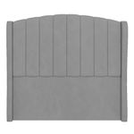 Cabeceira Casal Cama Box 140cm Glenda I02 Veludo Cinza - Mpozenato