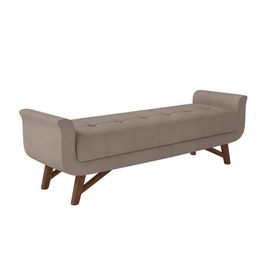 Puff Recamier 160cm Neville P02 Veludo Bege - Mpozenato
