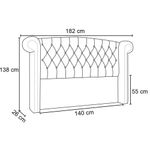 Cabeceira Cama Box Casal 140cm Provença P02 Veludo Marrom - Mpozenato