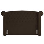 Cabeceira Cama Box Casal 140cm Provença P02 Veludo Marrom - Mpozenato