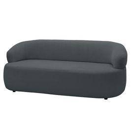 Sofá 3 Lugares Living Orgânico Sala de Estar 170cm Conka F05 Veludo Grafite - Mpozenato