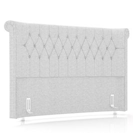 Cabeceira Cama Box Solteiro 90cm Dust P02 Linho Cinza Claro - Mpozenato