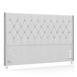 Cabeceira Cama Box Casal King 195cm Florenza P02 Linho Cinza Claro - Mpozenato