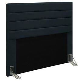 Cabeceira Cama Box Casal 140cm Rubi W01 Suede Preto - Mpozenato