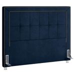 Cabeceira Cama Box Casal Queen 160cm Paolla P02 Veludo Azul Marinho -  Mpozenato