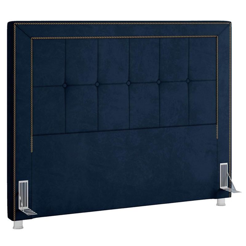Cabeceira Cama Box Casal Queen 160cm Paolla P02 Veludo Azul Marinho -  Mpozenato