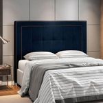 Cabeceira Cama Box Casal Queen 160cm Paolla P02 Veludo Azul Marinho -  Mpozenato