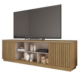 Rack Para Sala Bancada de TV 75 Pol 180cm Simetria Mel/Cacao - Caemmun