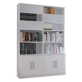 Estante Livreiro 4 Portas 10 Prateleiras Legend F04 Branco - Mpozenato