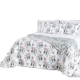 Kit Cobre Leito Colcha Lumiere Solteiro Dupla face - Maggie