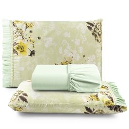 Jogo de Cama Lençol Queen Minuano 100% Algodão 3 Peças - Verde