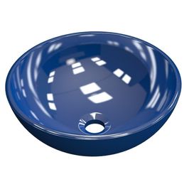 Cuba Pia de Apoio para Banheiro Redonda Bowl 30 C08 Azul Escuro - Mpozenato