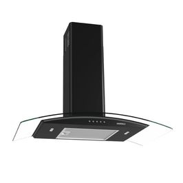 Coifa de Parede Clean Vidro Curvo Black 80cm Nardelli Preto / 220 V