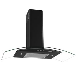 Coifa de Parede Clean Vidro Curvo Black 90cm Nardelli Preto / 220 V