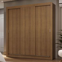 Guarda-Roupa Casal 3 Portas de Correr Rustic Sublime Madesa Rustic