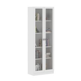 Armário Estante Alto Porta de Vidro ME4115 MDP Branco G69