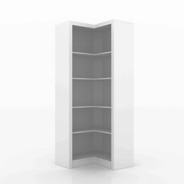 Armário Estante de Canto Alto para Escritório Home Office ME4132 MDP Branco G69 - Gran Belo