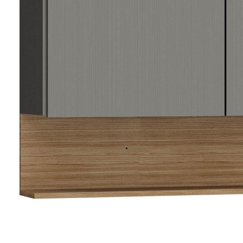 Armário de Cozinha com Balcão sem Tampo 150cm Lina K02 Gris/Freijó - Mpozenato