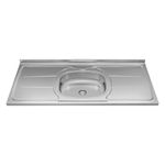 Armário de Cozinha Modulado de Canto Direito 4 Peças CP39 com Pia Inox Castanho/Preto