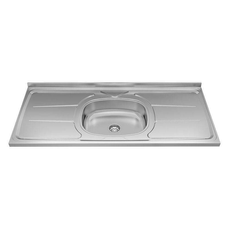 Armário de Cozinha Modulado de Canto Direito 4 Peças CP39 com Pia Inox Castanho/Preto