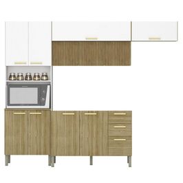 Armário de Cozinha 5 Peças Urban04 Balcão sem Tampo 120cm K02 Freijó/Supremo - Mpozenato