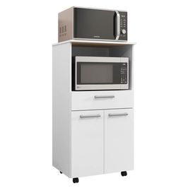 Balcão Multiuso 2 Portas com Espaço para Micro-ondas Duo K02 Branco/Supremo - Mpozenato