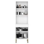 Armário de Cozinha 4 peças Balcão sem Tampo 150cm Lina14 K02 Supremo/Freijó - Mpozenato