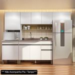 Armário de Cozinha 4 peças Balcão sem Tampo 150cm Lina14 K02 Supremo/Freijó - Mpozenato