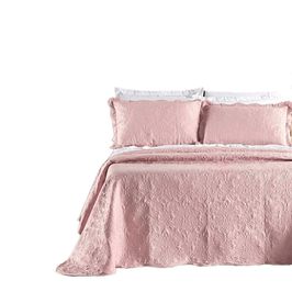 Kit Cobre Leito Colcha Adventure Queen Dupla face - Rosê