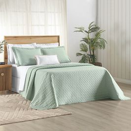 Kit Cobre Leito Colcha Marley Casal Dupla face - Menta