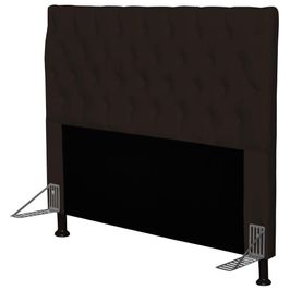 Cabeceira Cama Box Casal Queen 160cm Cristal Sintético Marrom - JS Móveis