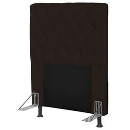 Cabeceira Cama Box Solteiro 90cm Cristal Sintético Marrom - JS Móveis