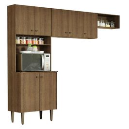 Armário de Cozinha Compacta Quiosque 235cm Rustic Gourmet Madesa XA Rustic