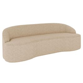 Sofá 5 Lugares para Sala de Estar Living 280cm Theo D06 Linho Marfim - Mpozenato
