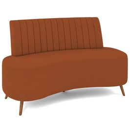Sofá 2 Lugares para Sala Living 160cm Pés Palito Tamar K04 Bouclê Terracota - Mpozenato