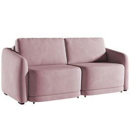 Sofá Cama Casal para Sala 216cm Polska K04 Veludo Rosê - Mpozenato