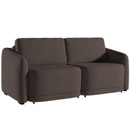 Sofá Cama Casal para Sala 216cm Polska K04 Veludo Marrom - Mpozenato