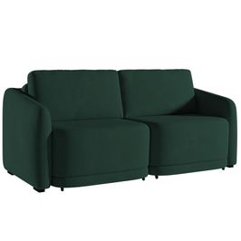 Sofá Cama Casal para Sala 236cm Polska K04 Veludo Verde - Mpozenato