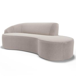Sofá Living  2 Lugares 180cm Braço Esquerdo Mozart D06 Bouclê Bege - Mpozenato