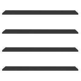 Prateleira Flutuante Para Escritório Kit 4 com Suporte Invisível 68cm Yara Preto - Lumil