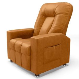 Poltrona do Papai Reclinável Para Cinema Praddo FH9 PU Whisky - Mpozenato
